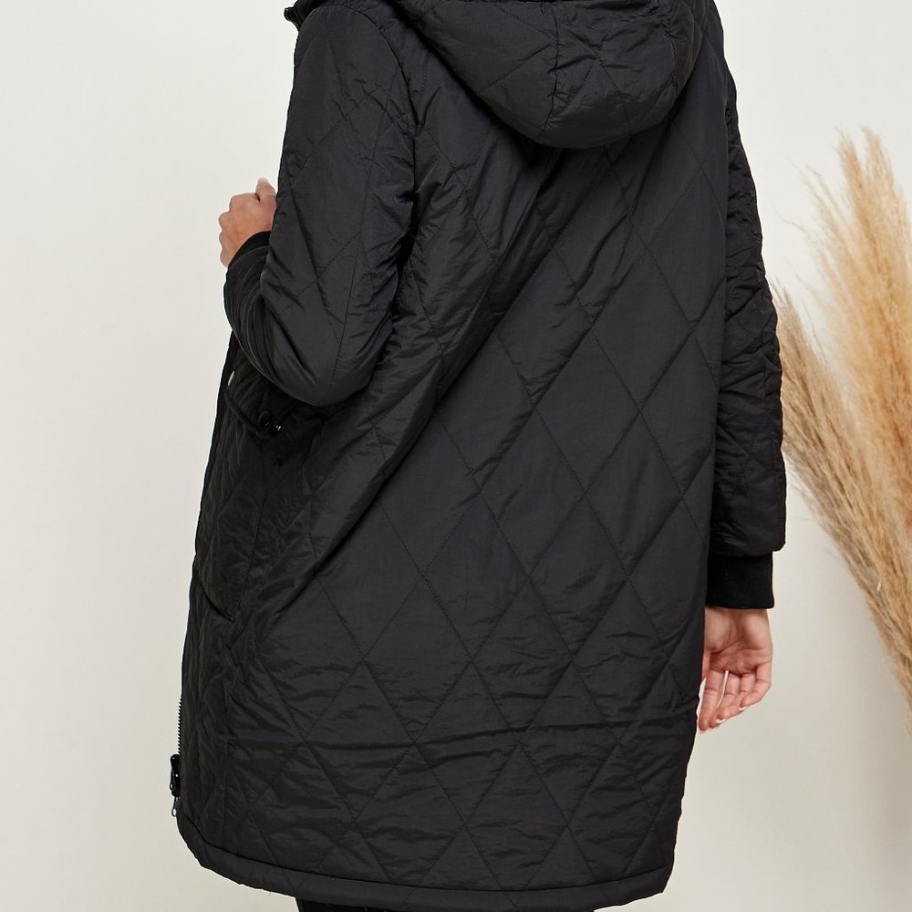 Reversible Shera Jacket, Parka Jacket with Drawstring Detail - Picture 3 of 15